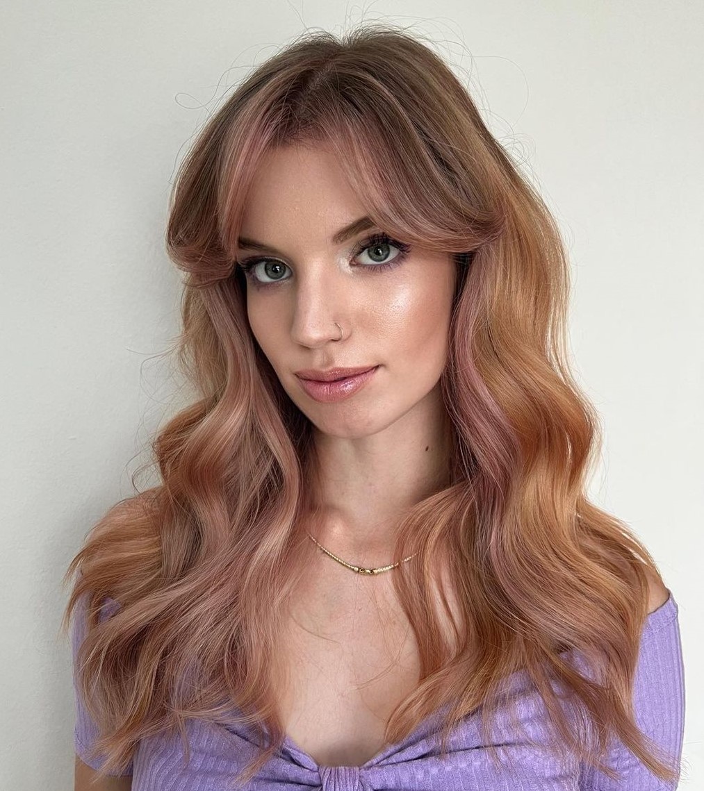 Soft Long Waves and Curtain Bangs