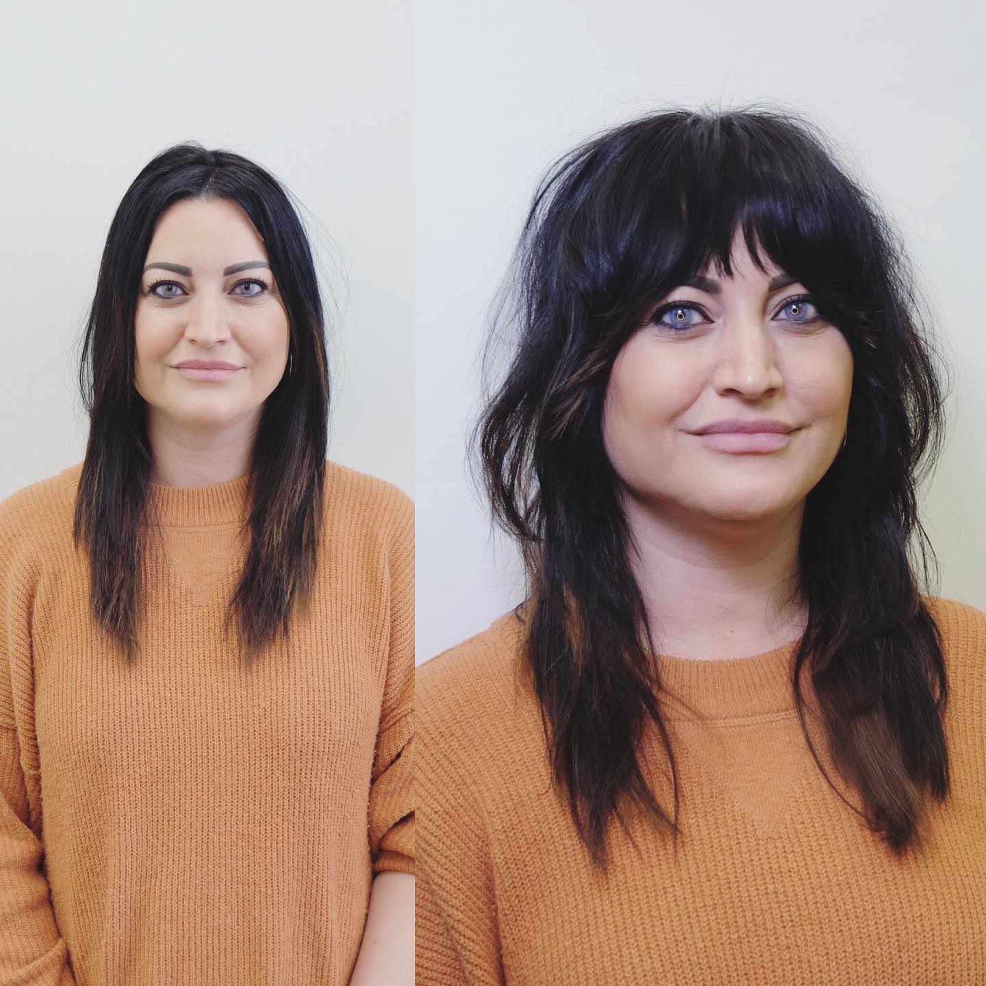 Slimming Long Shag with Bangs